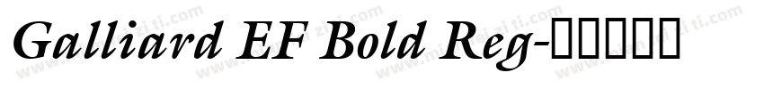 Galliard EF Bold Reg字体转换